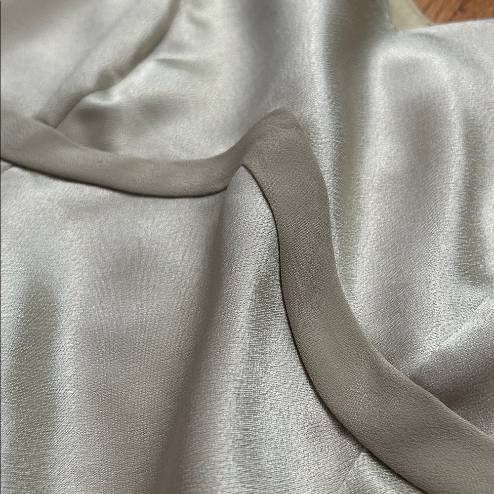 Vintage Y2K Green Champagne Satin Maxi Dress - Picture 4 of 9